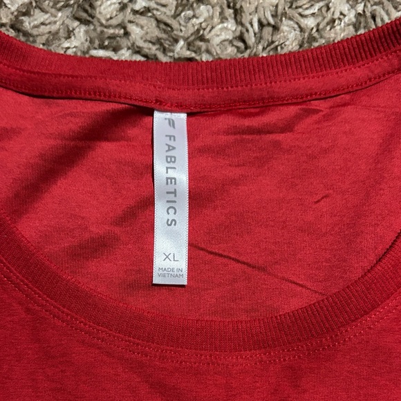 Fabletics Bold Red Muscle Tee - Picture 2 of 3